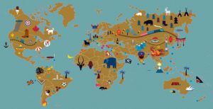 Pembuatan Peta Dunia Kreatif